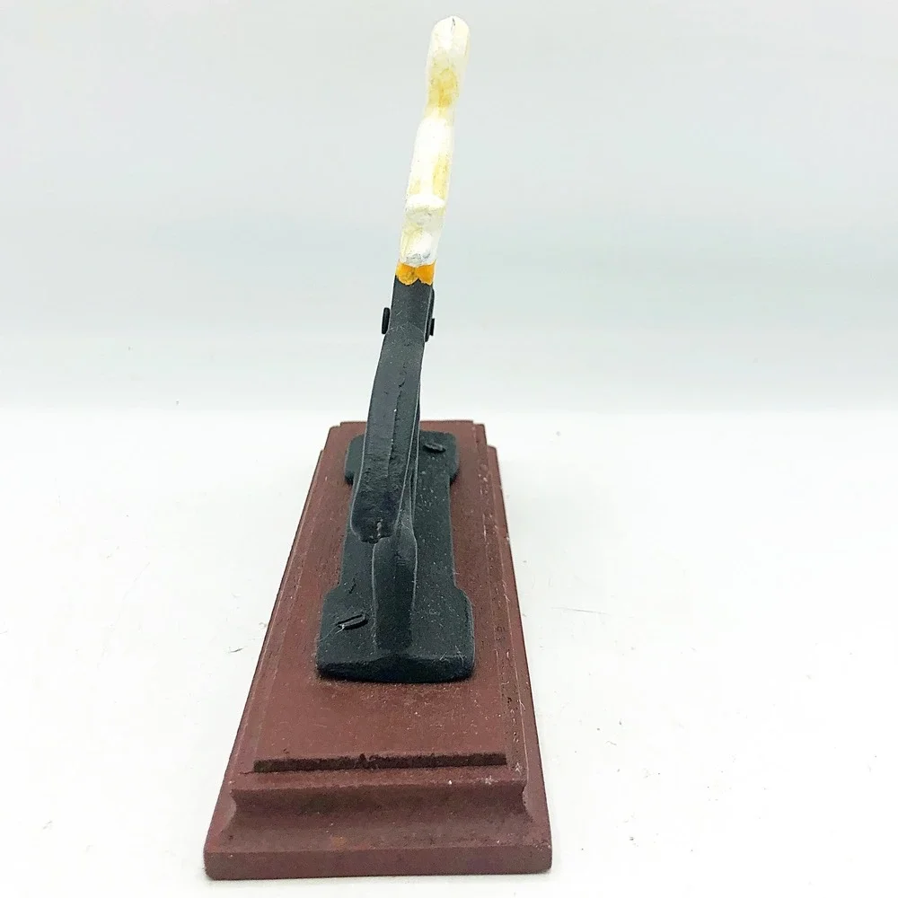 Cast Iron White Duck Nutcracker On Wooden Base